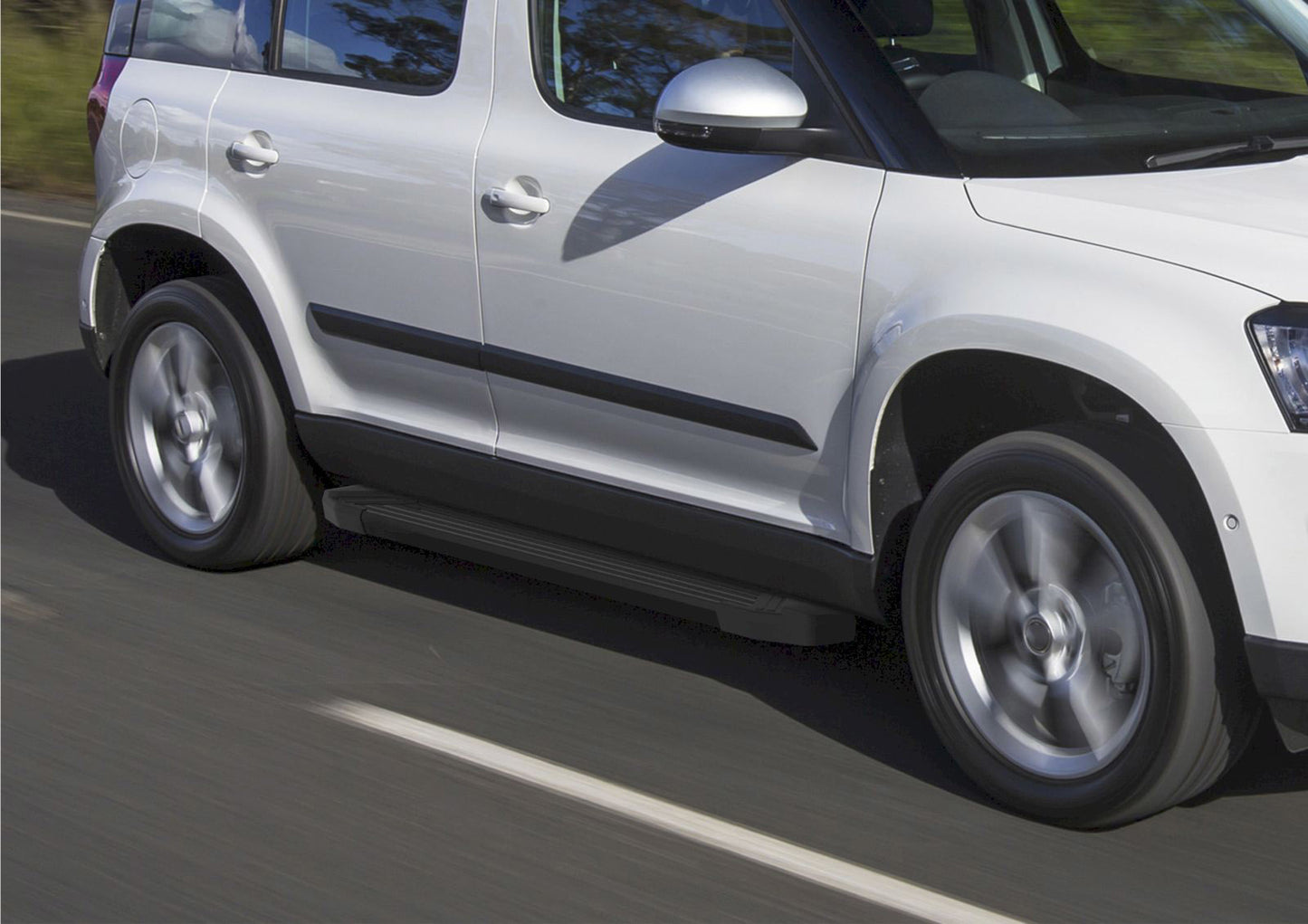 Trepte laterale RIVAL Basic Black (TUV), Skoda Yeti, 2009-2017