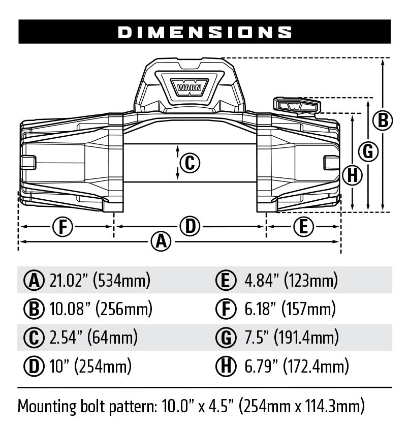 Troliu WARN VR EVO 12-S, Ford Ranger, 1998-
